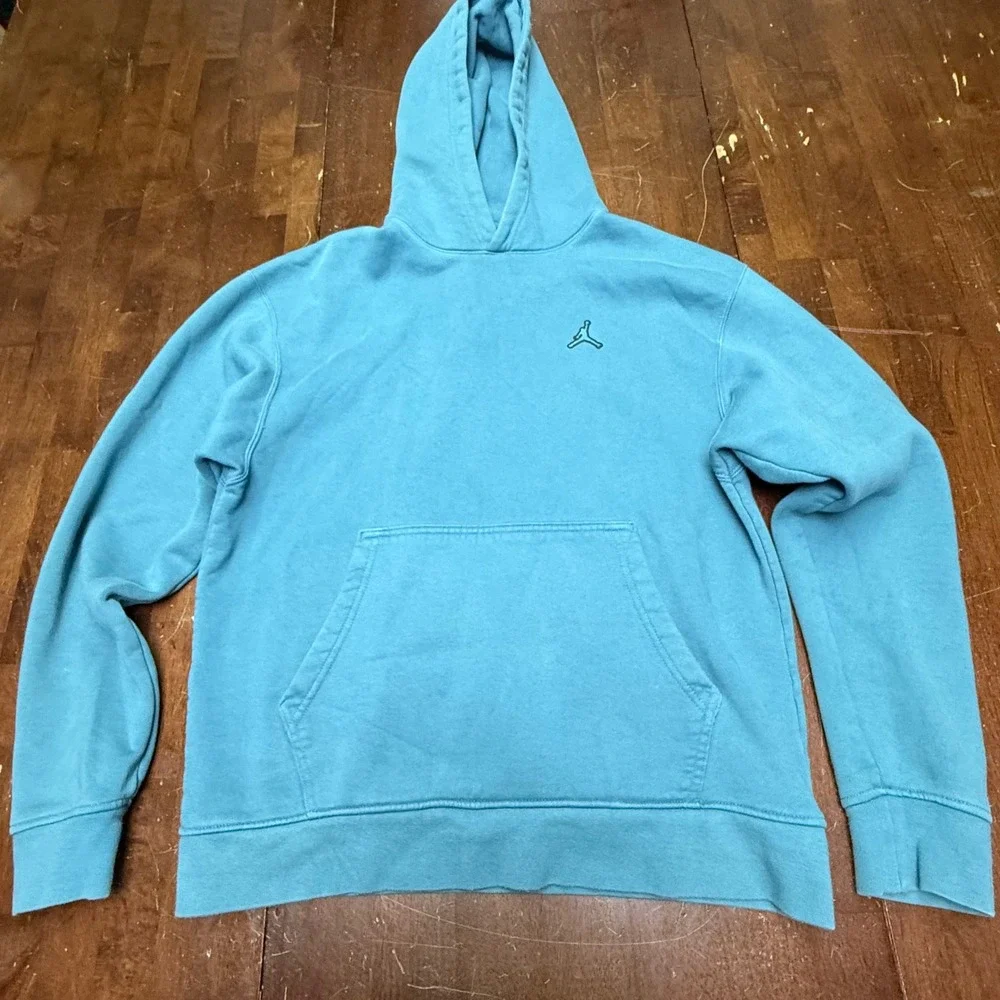 Air Jordan Hoodie Men's Medium Sky Blue Essentials Jumpman Pullover Jumpman